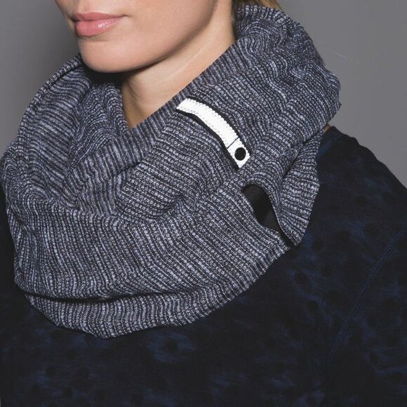 LULULEMON Vinyasa Scarf *Rulu Coco Pique Black White - Picture 5 of 8
